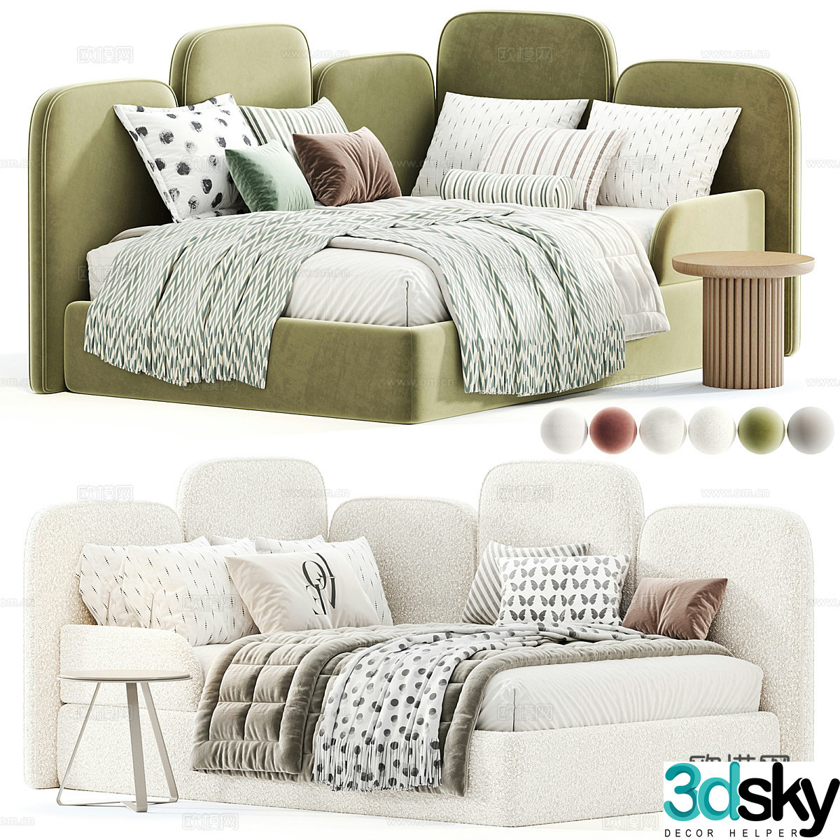 Modern children’s sofa bed 3d model