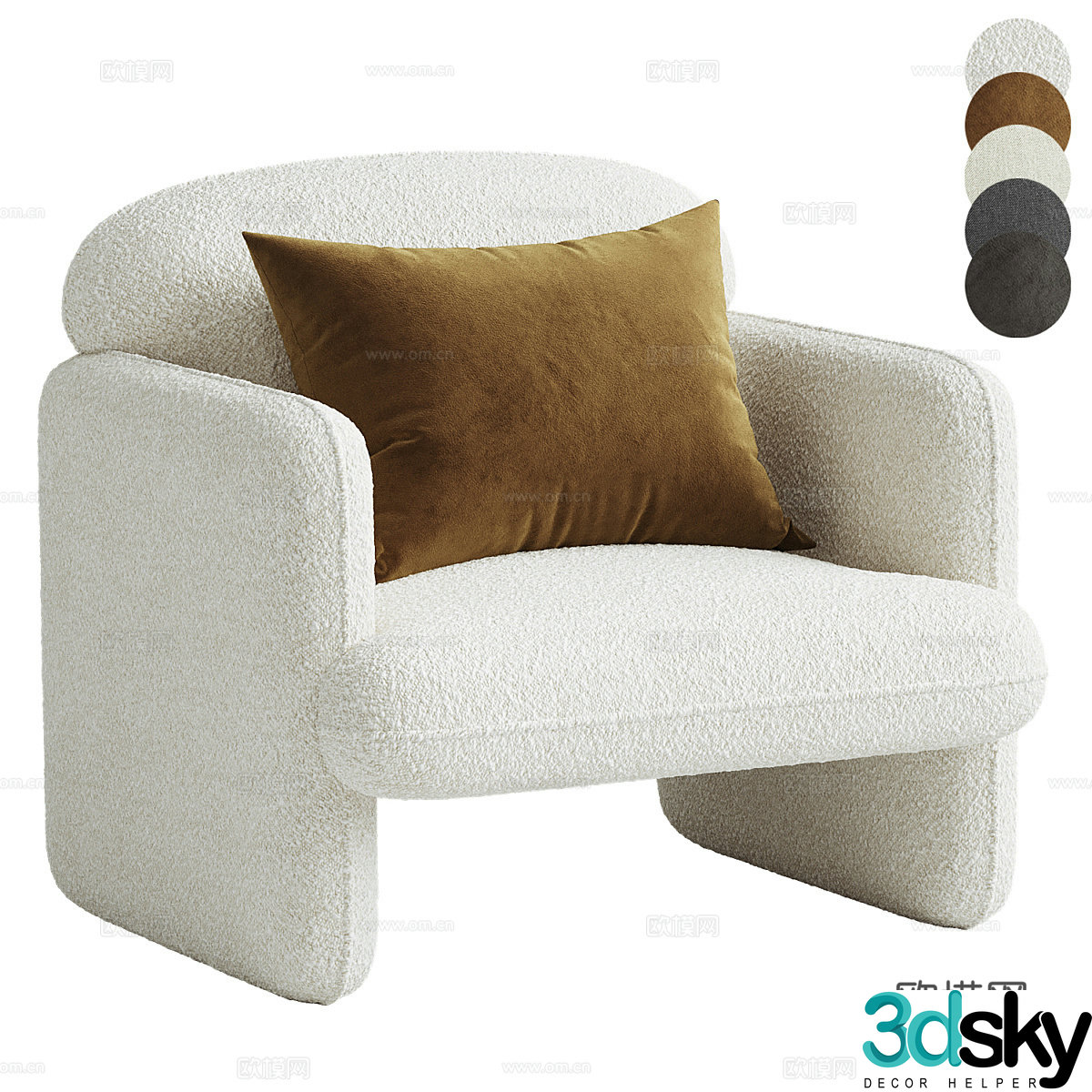 Sofa coffee table combination 3D model