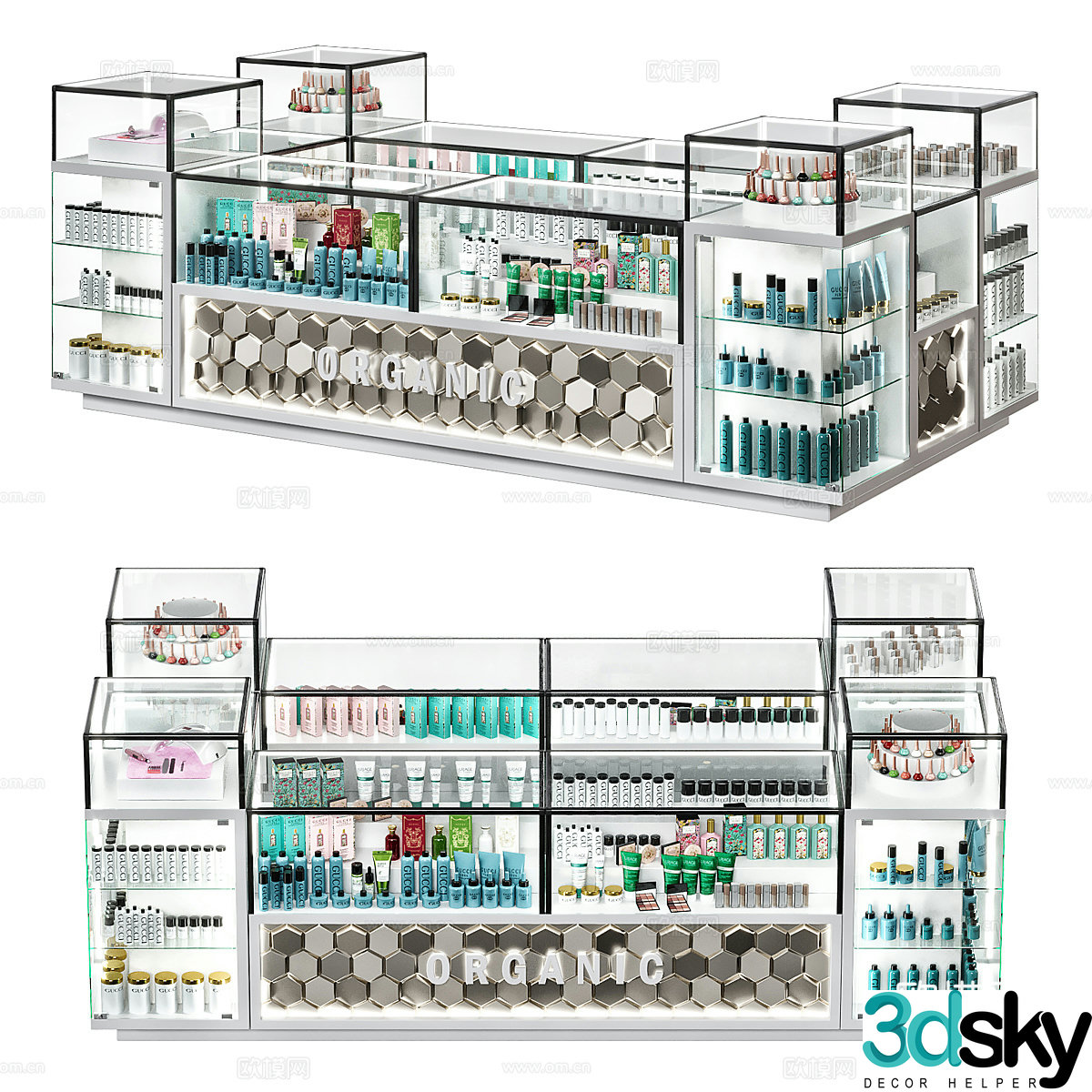 Modern cosmetics specialty cabinet 3D model