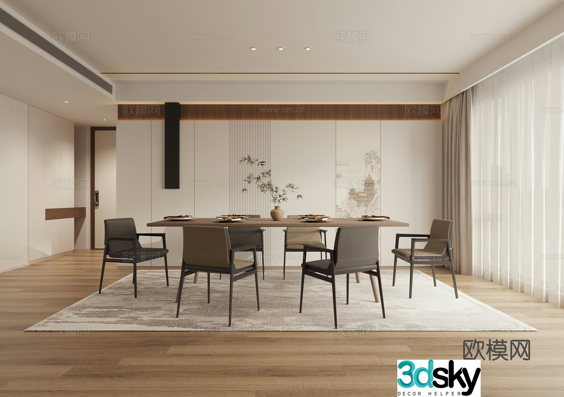 New Chinese restaurant 3D model