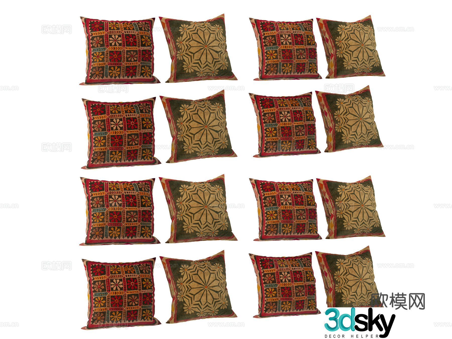 Home textile pillow 3d model