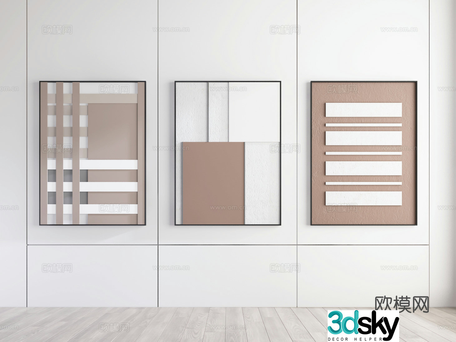 3D model of hanging painting