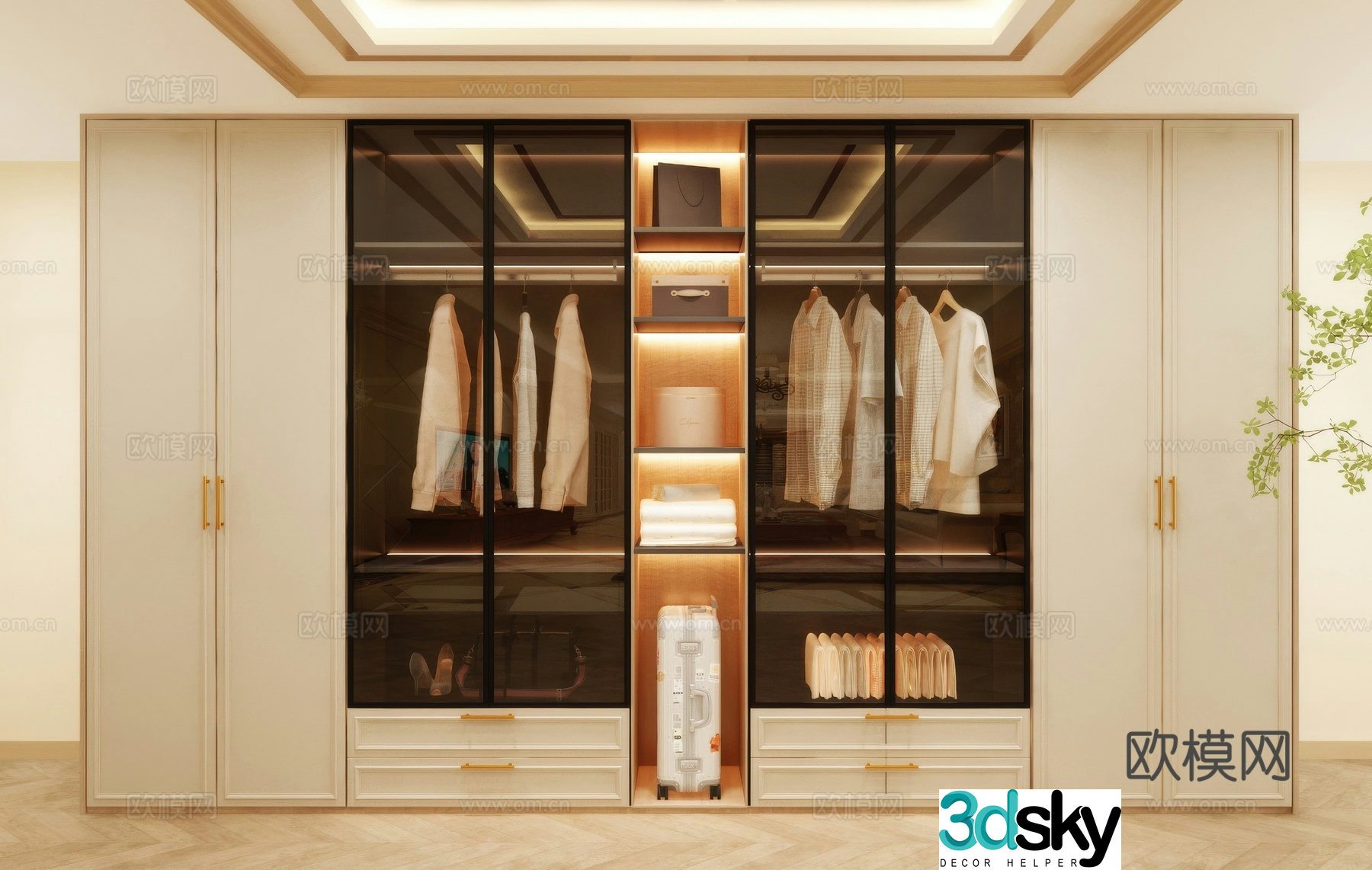Wardrobe wardrobe wardrobe renderings wardrobe design wardrobe furniture 3d model
