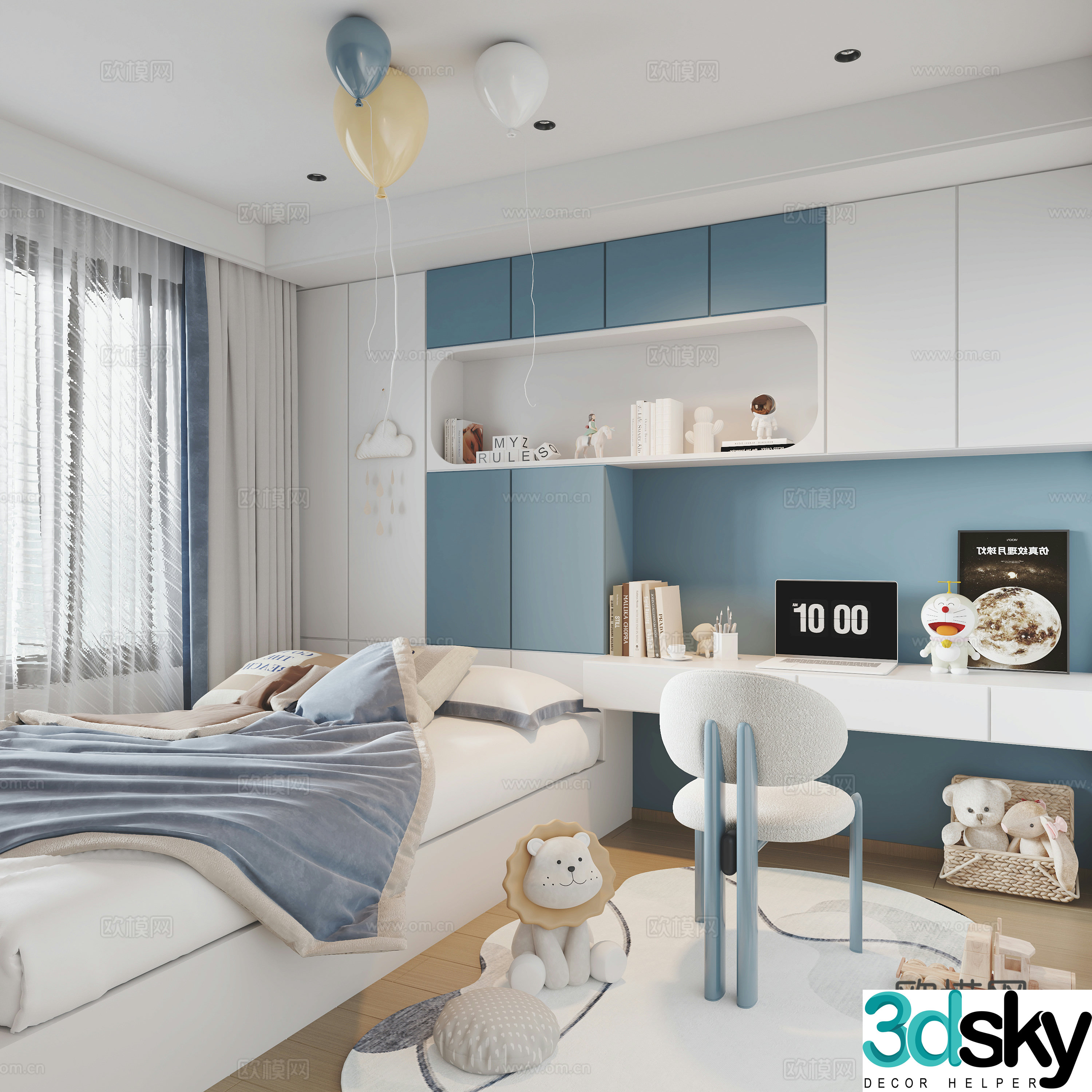 Modern children’s room 3d model