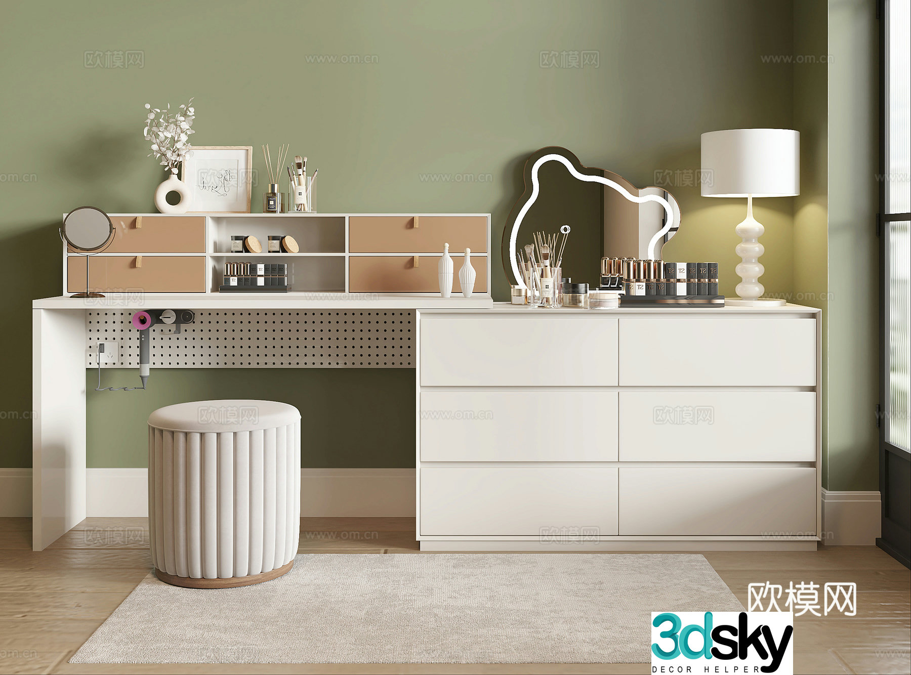Modern dressing table 3d model