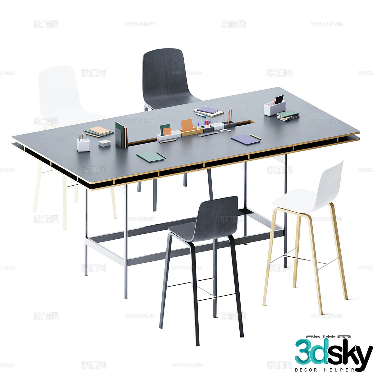 Modern office desk chair 3d model