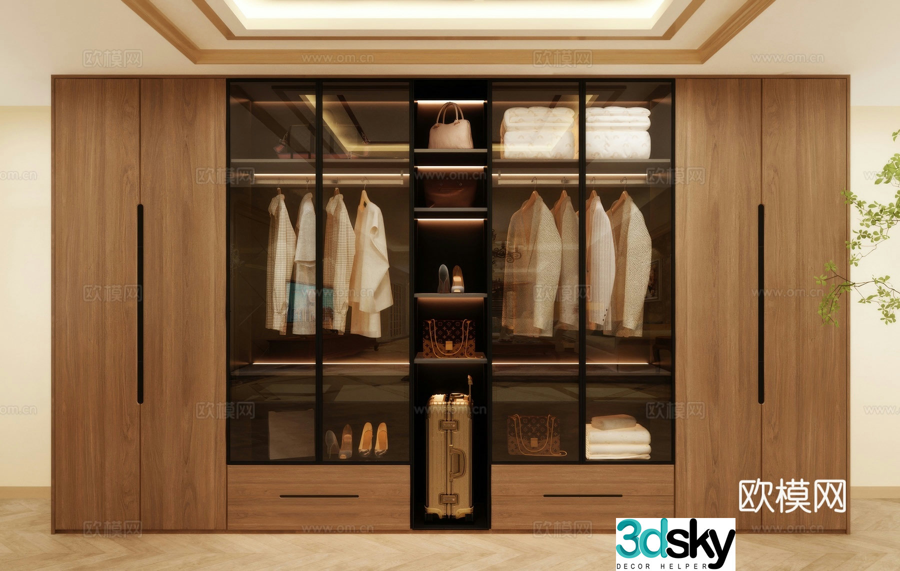Wardrobe wardrobe wardrobe renderings wardrobe design wardrobe furniture 3d model