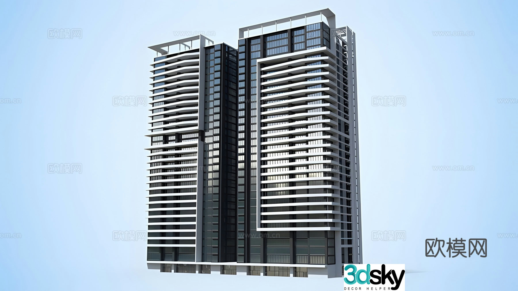 Apartment building 3d model