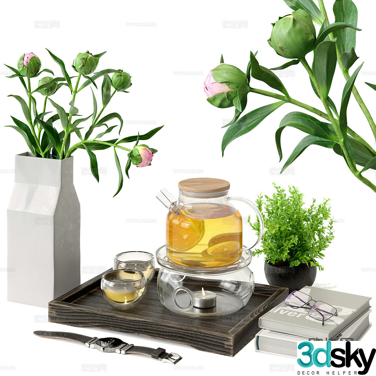 Tea set 3d model