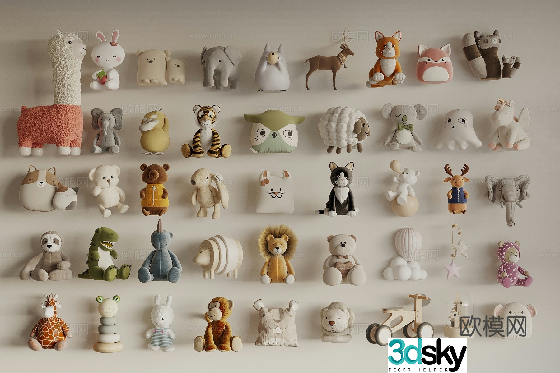 Children’s plush toys toys children’s doll alpaca 3d model
