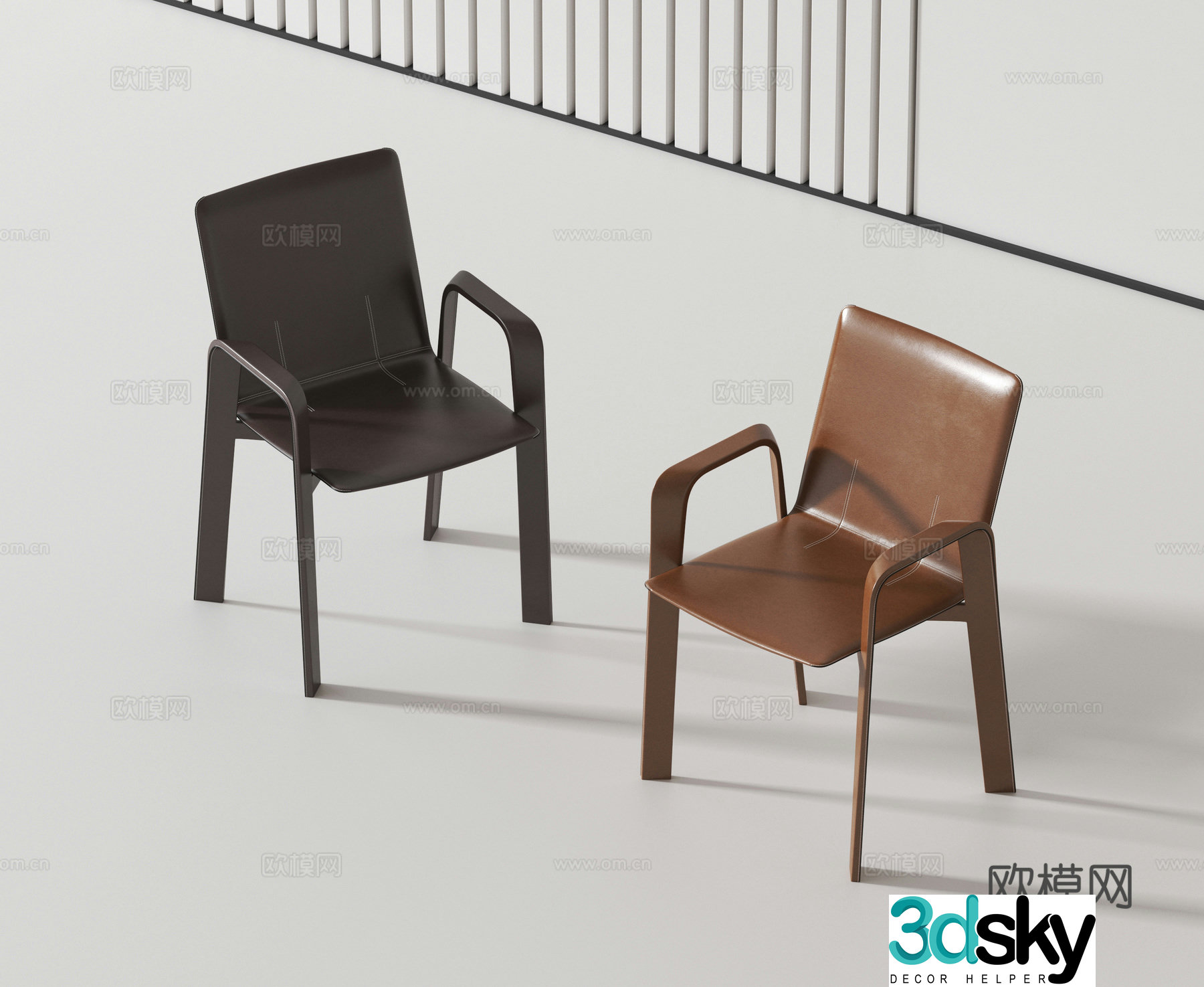 Modern single chair 3d model