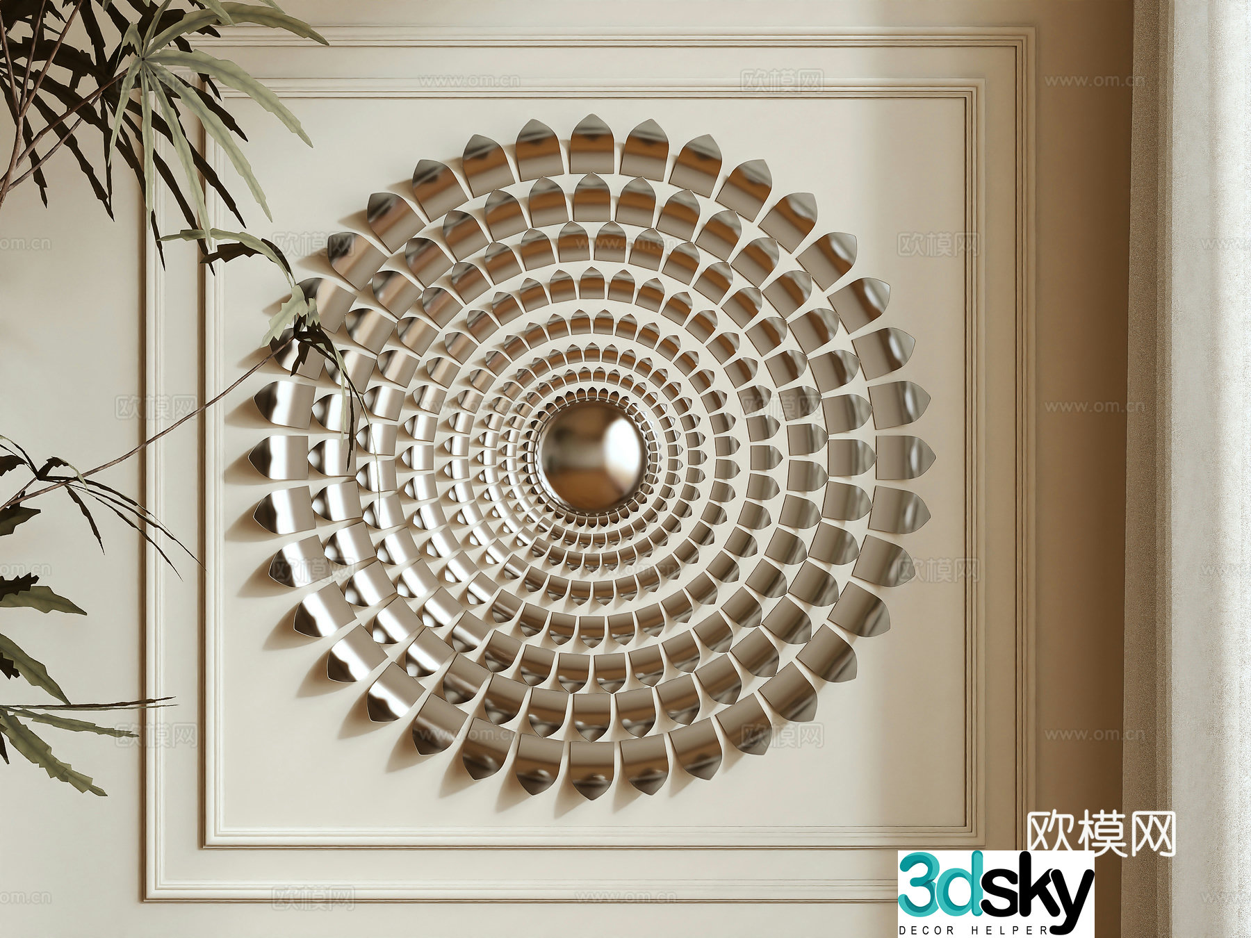 3D wall decoration model
