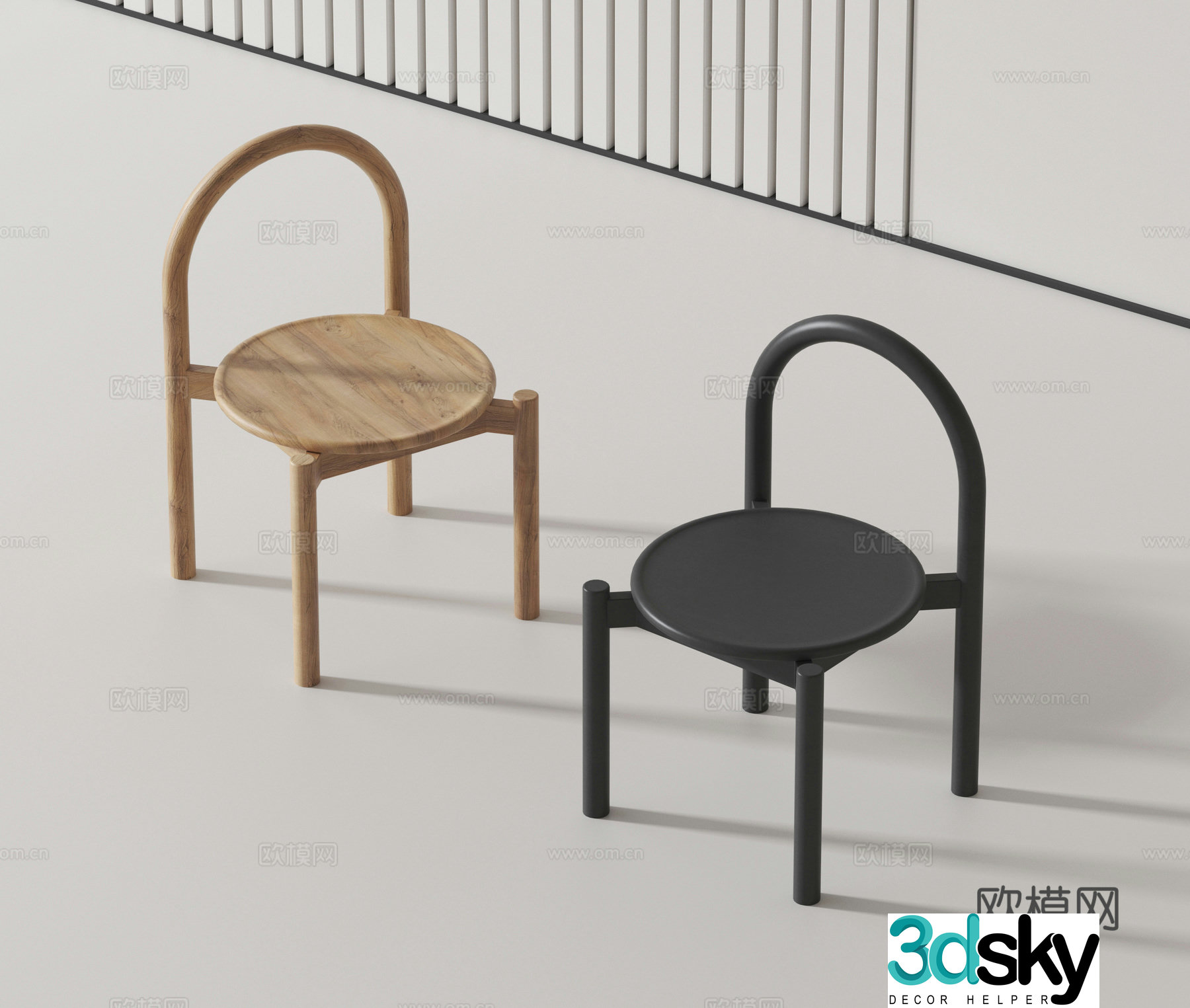 Modern single chair 3d model