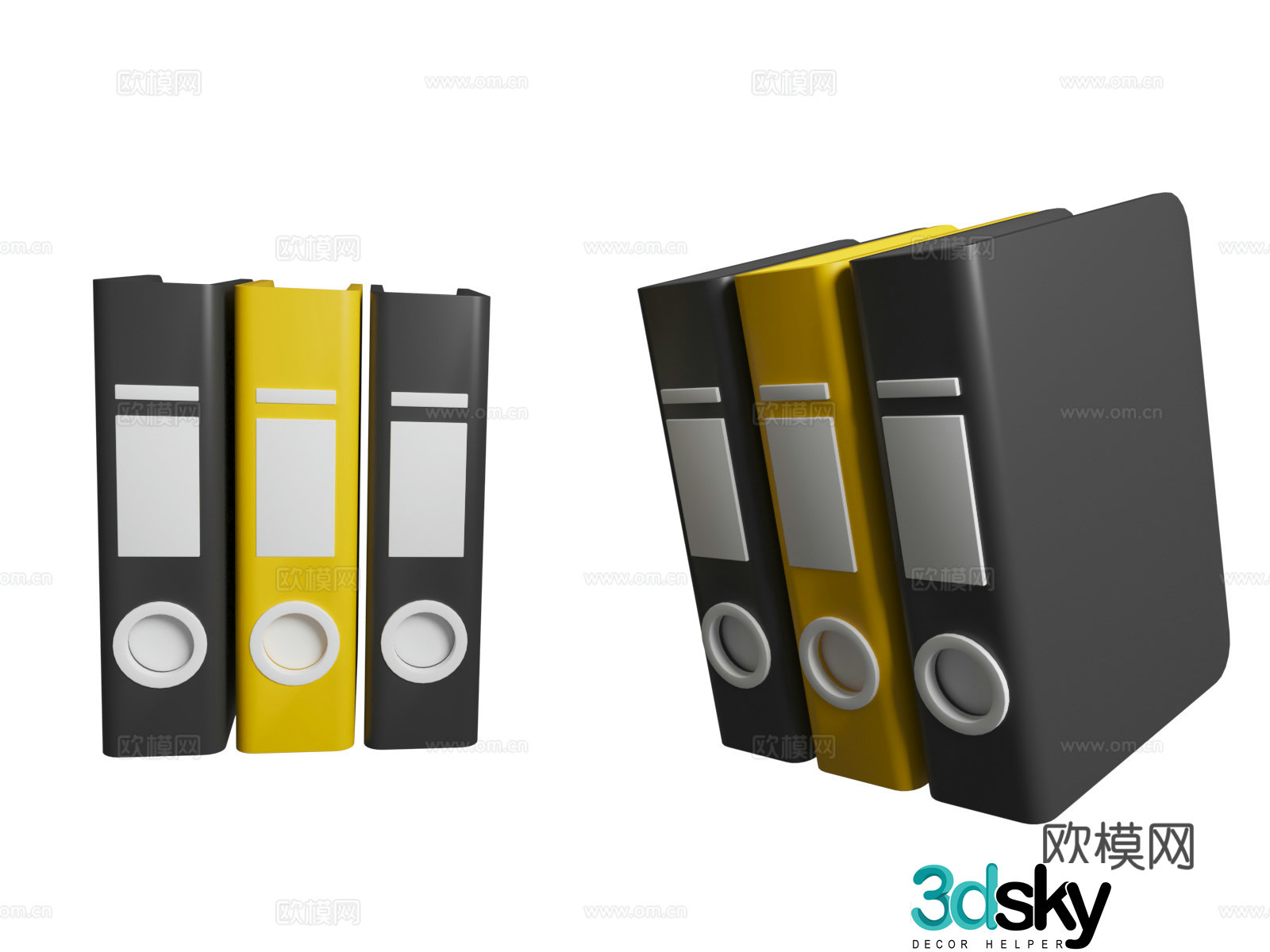 Q version stationery folder binder Flying Binder cartoon 3d model
