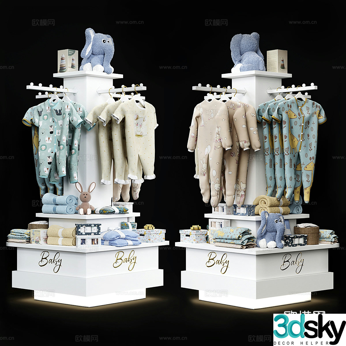 Modern children’s clothing Childstore clothes hanger 3d model