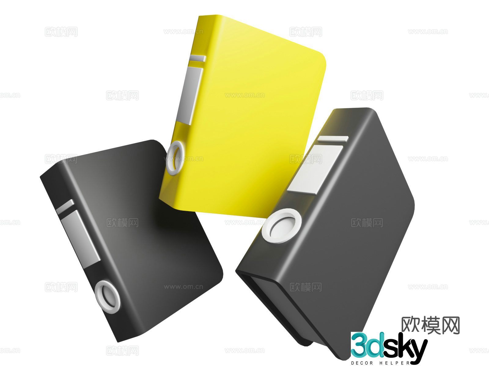 Q version stationery Flying binder Flying Binder Cartoon Education 3D Model