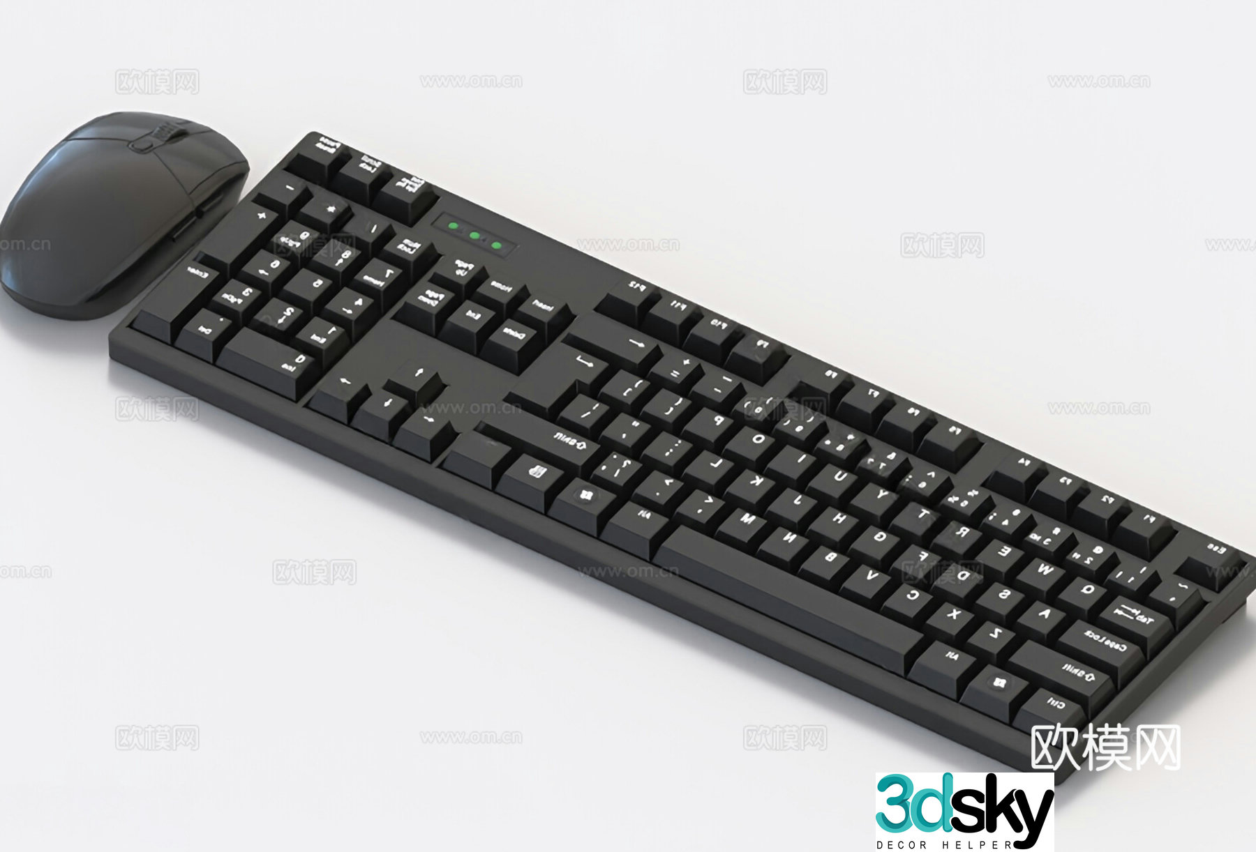 Computer Keyboard Mouse Keyboard Mouse Set Wireless Keyboard Wireless Mouse 3D Model
