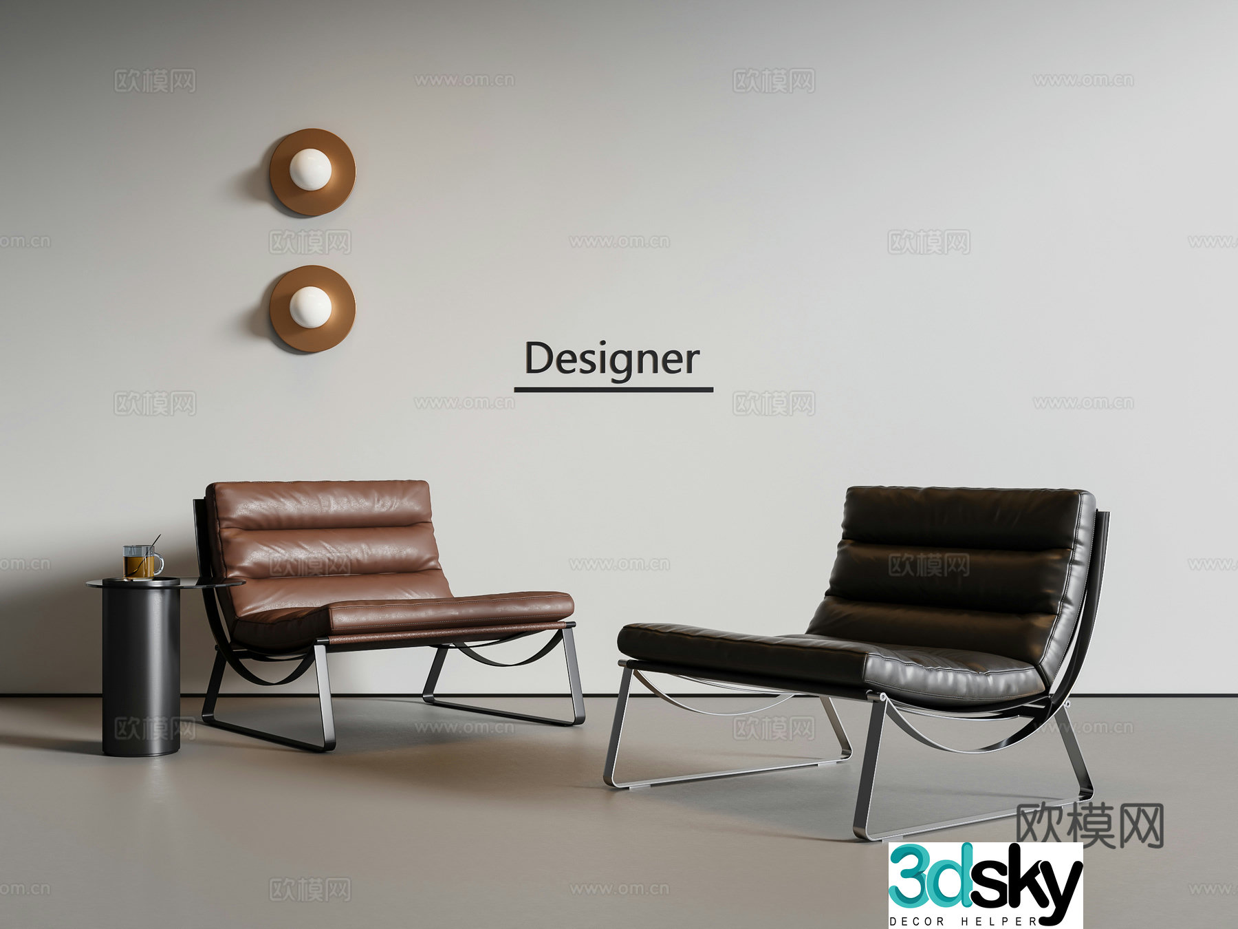 Modern Italian casual chair 3d model