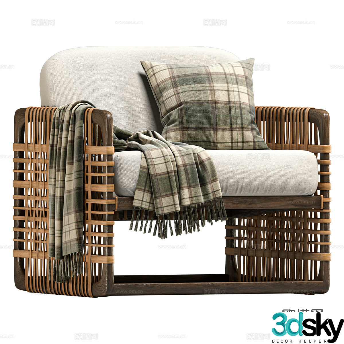Sofa coffee table combination 3D model