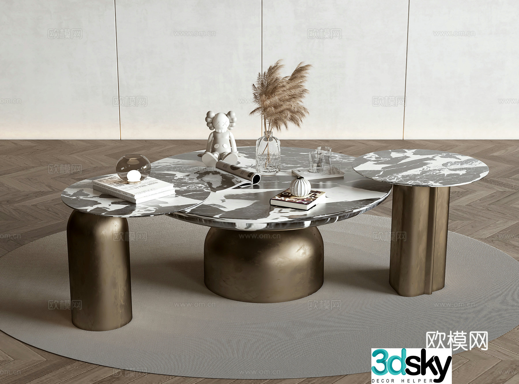Modern coffee table 3d model