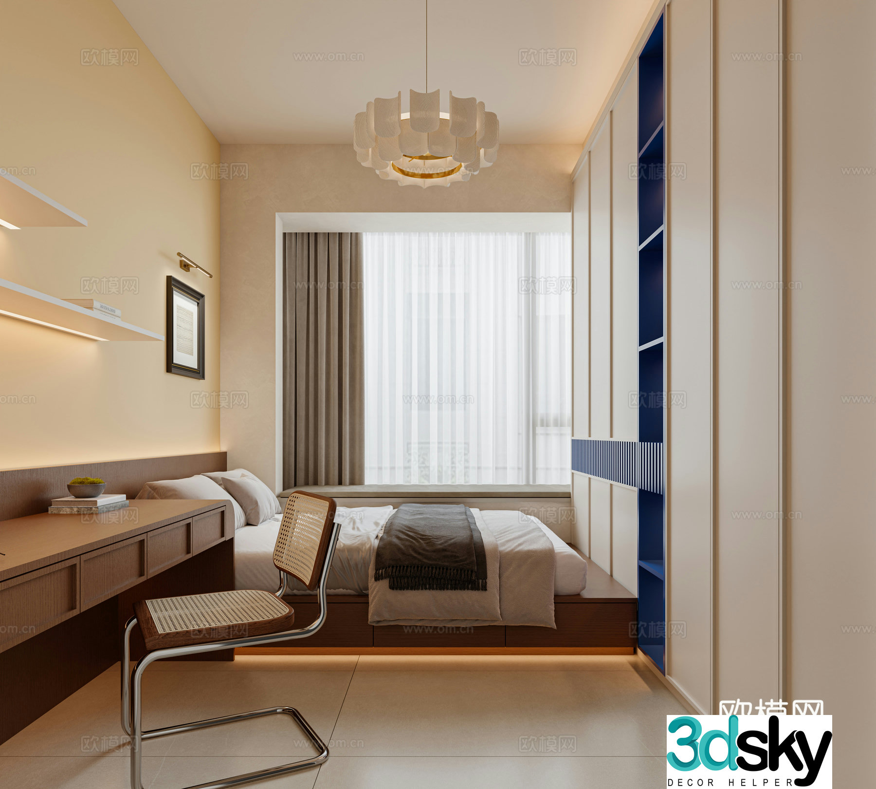 Medium style bedroom children’s room 3D model