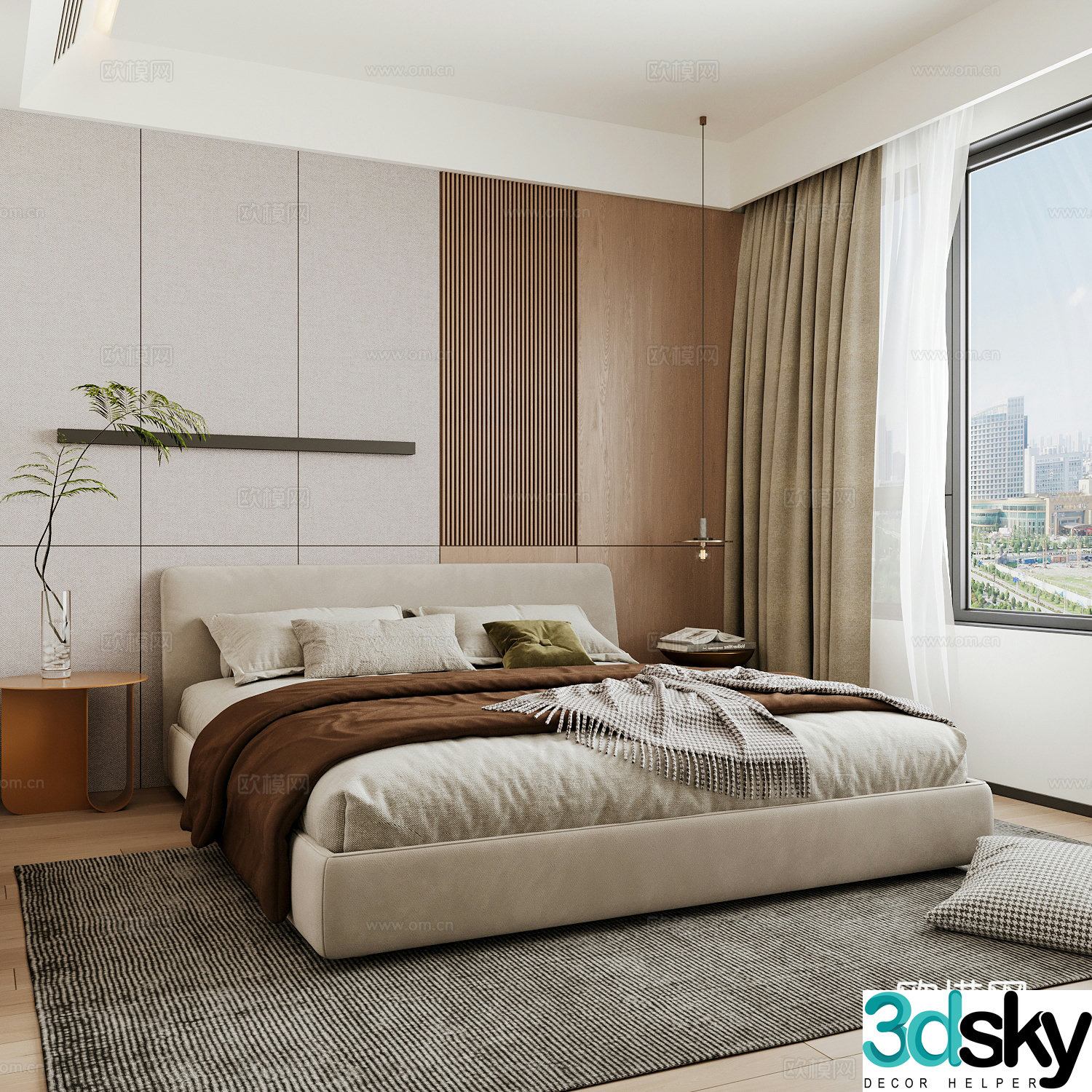 Modern home bedroom Modern bedroom Italian bedroom Simple bedroom Italian bed 3d model