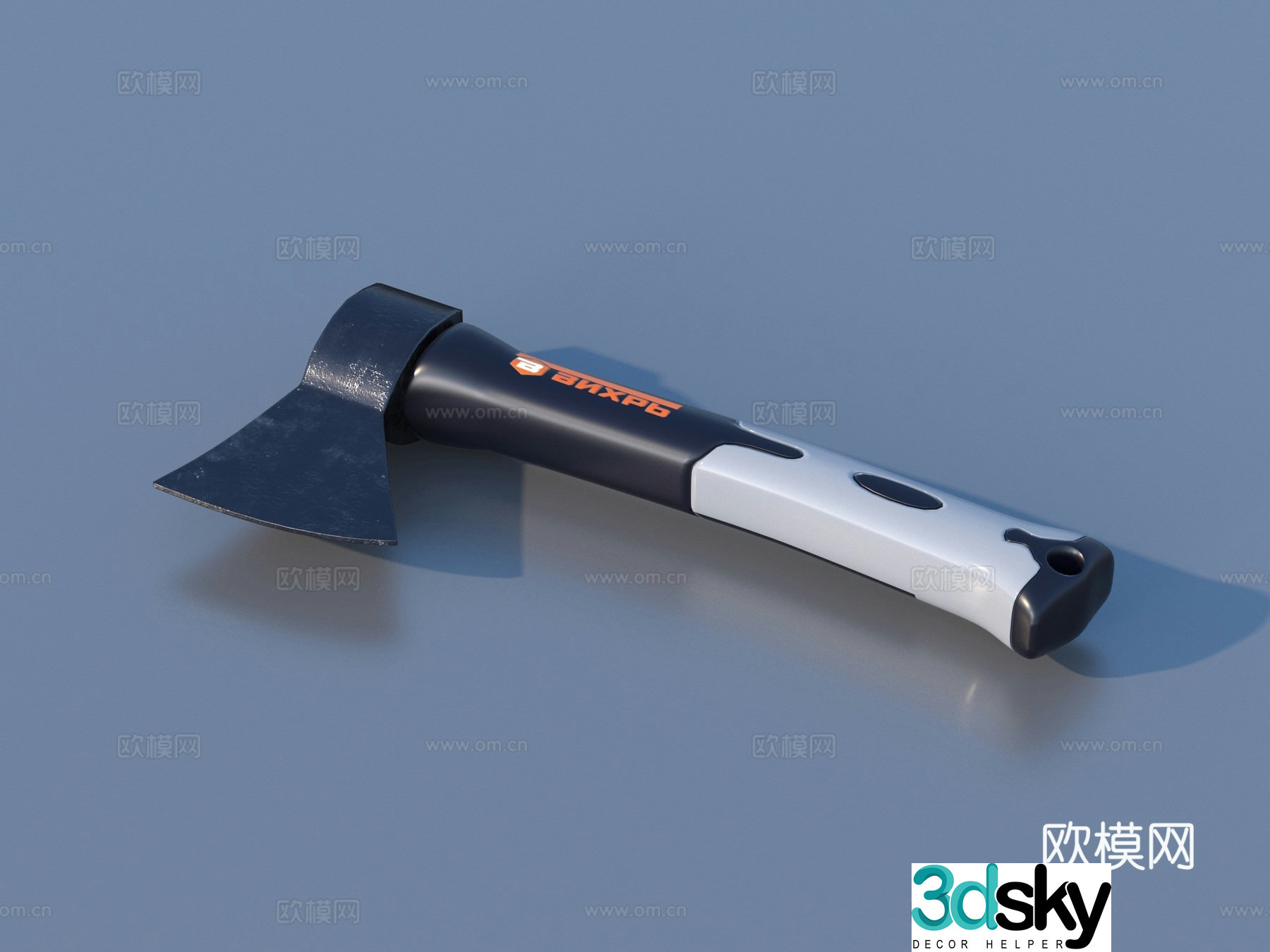 Tomahawk Axe Wooden Axe Wooden Handle Axe Mountain Opening Axe 3D Model