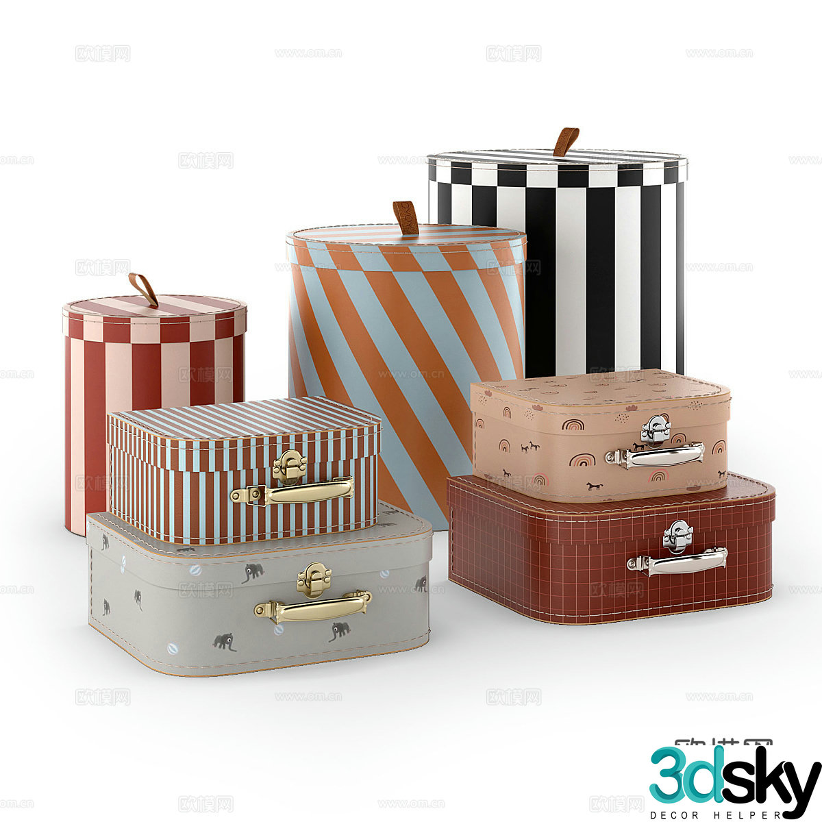 Makeup bag Jewelry box 3d model
