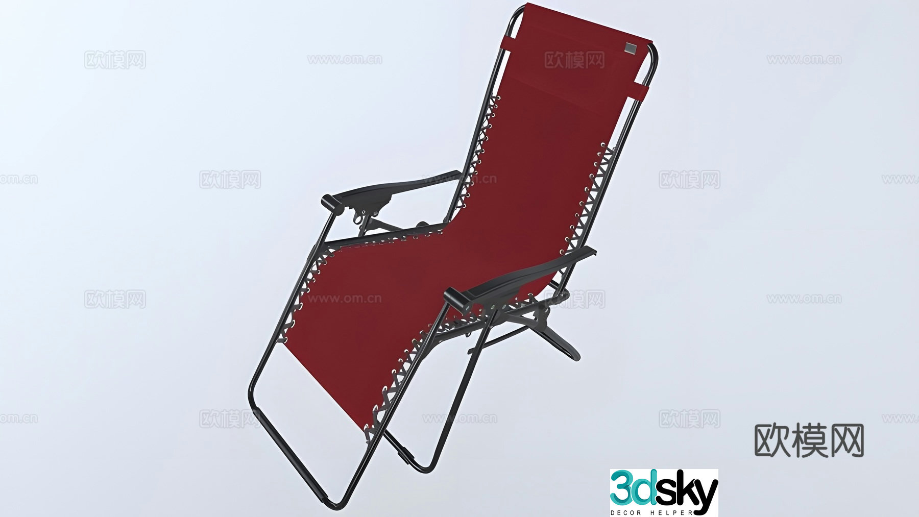Beach lounge chair 3d model