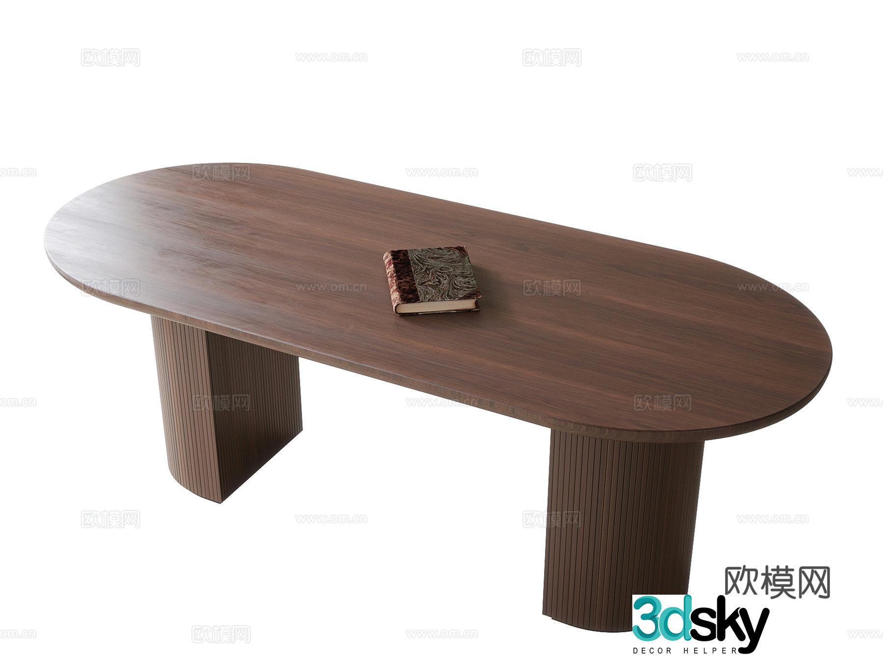 Modern dining table desk 3d model