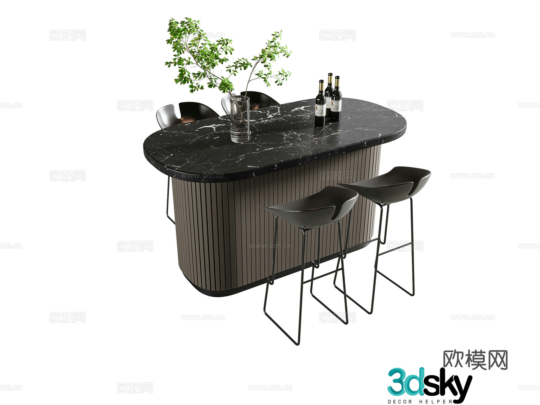 Modern bar 3d model