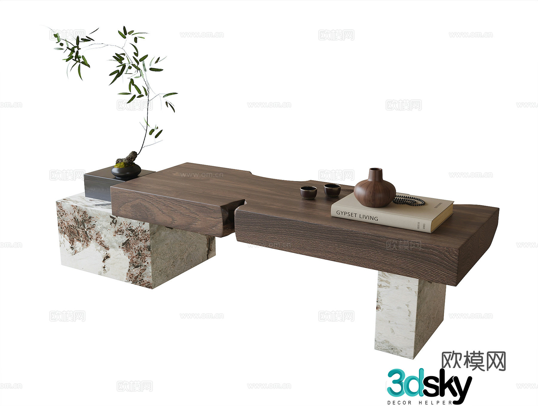 Modern bench stool stool bench 3d model