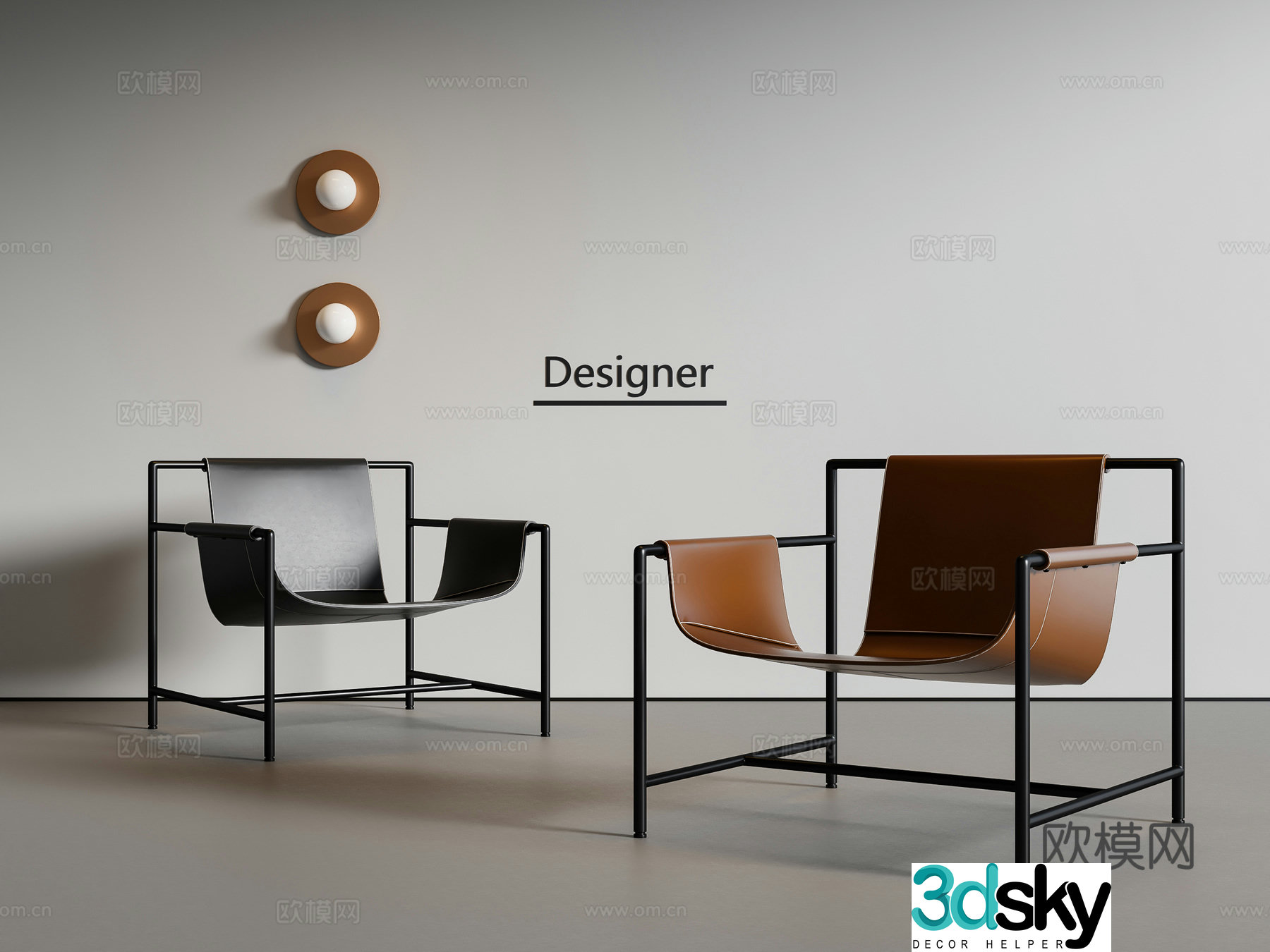 Modern Italian casual chair 3d model
