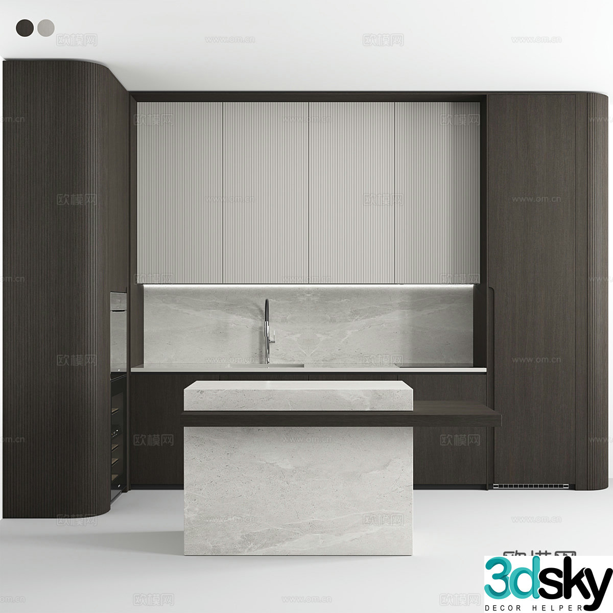 Modern Italian cabinet 3d model