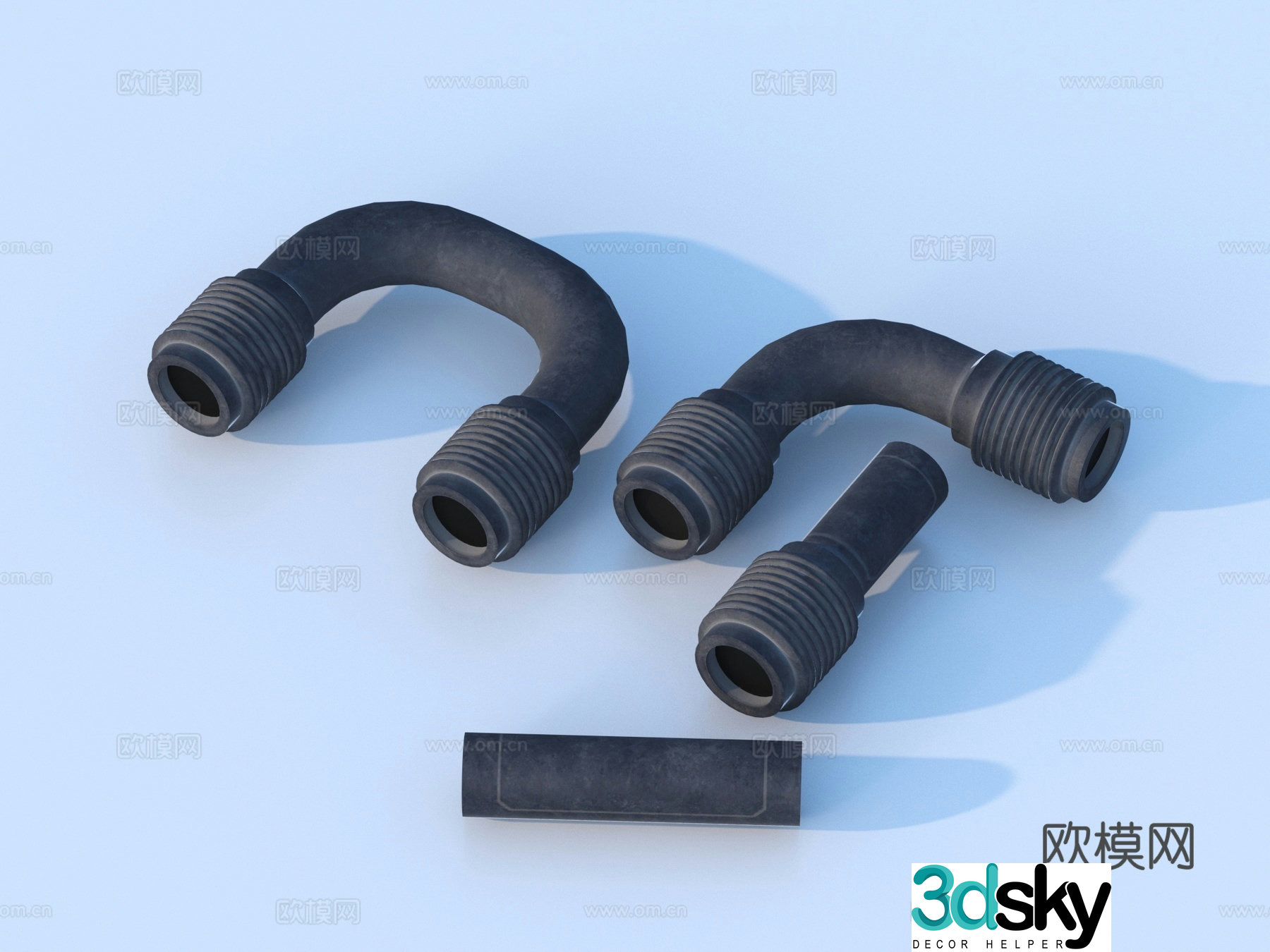 Pipe corrugated pipe rubber pipe 3d model