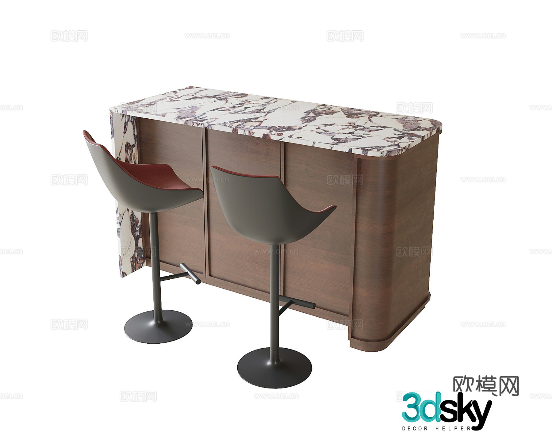 Modern bar chair 3d model