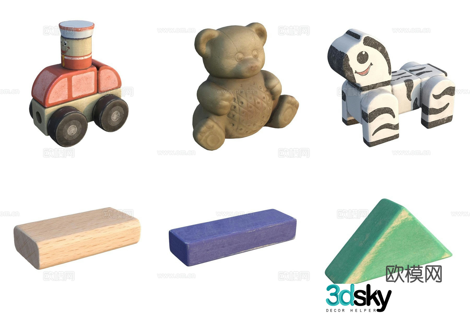 Children’s toys play and entertainment facilities building blocks 3d model