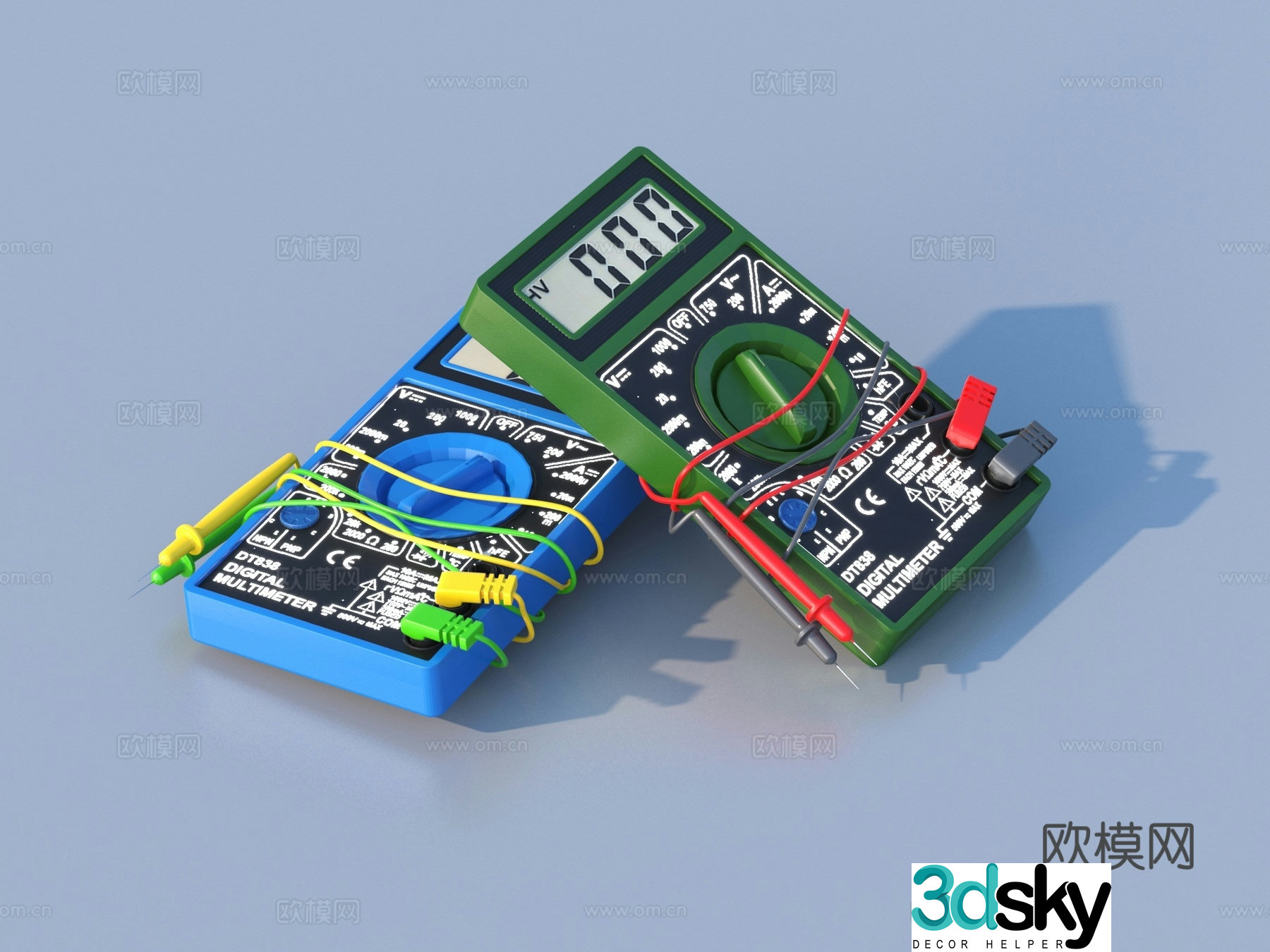 Electric Meter Universal Meter Ammeter Voltage Meter 3D Model