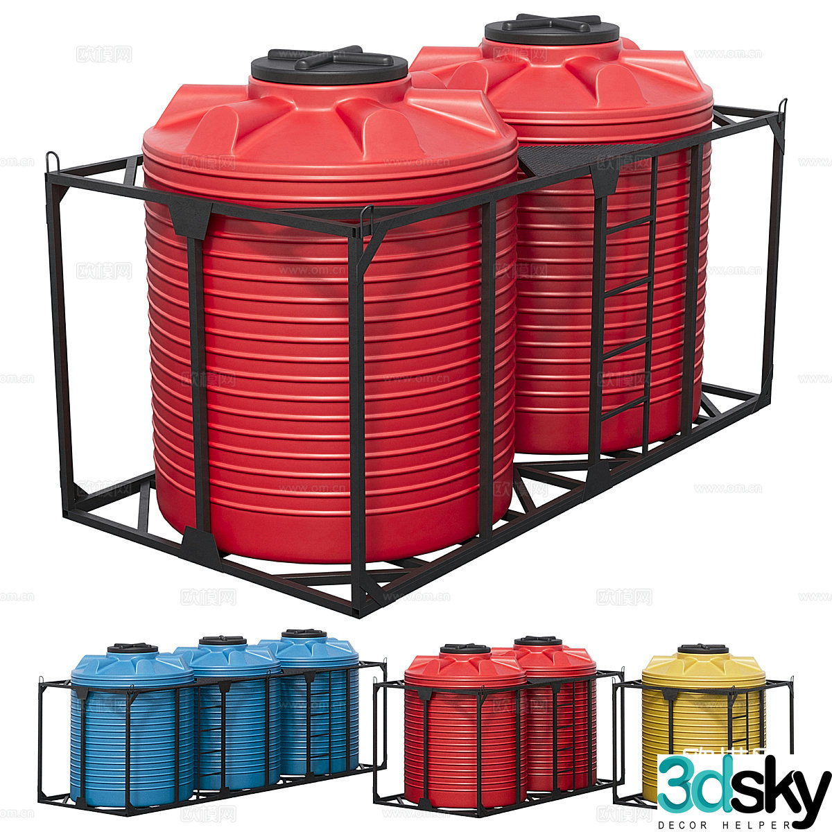 Plastic barrel Transport barrel Transport container 3d model