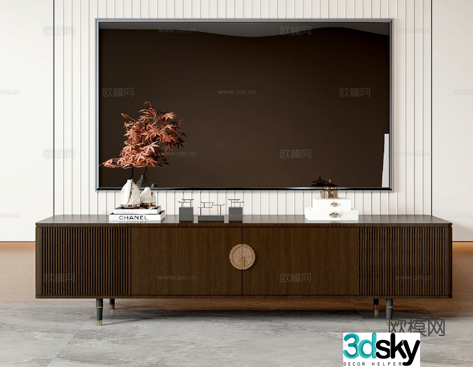 New Chinese TV cabinet 3D model