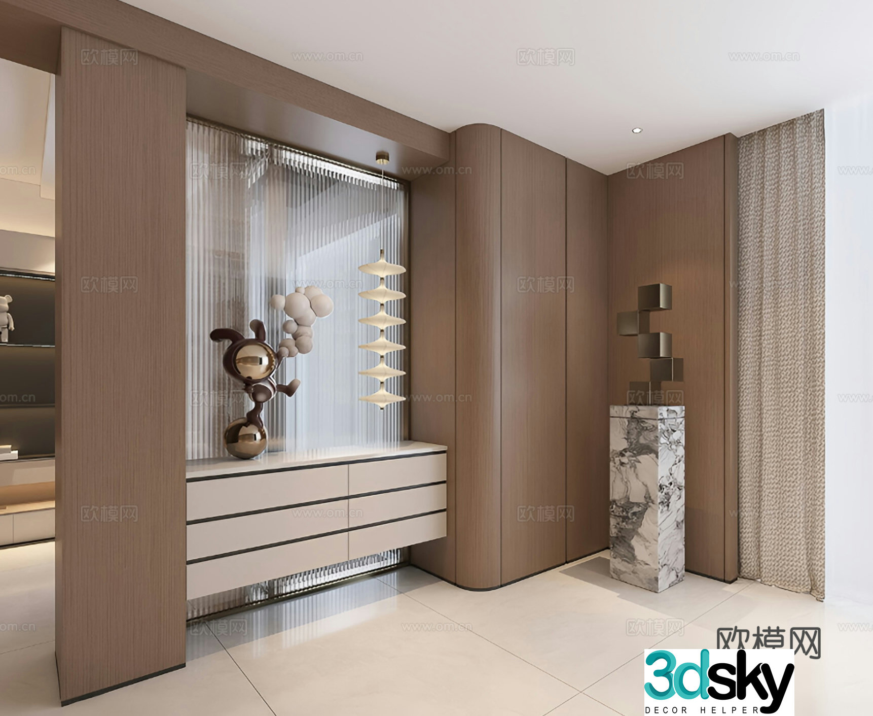 Modern entrance 3D model