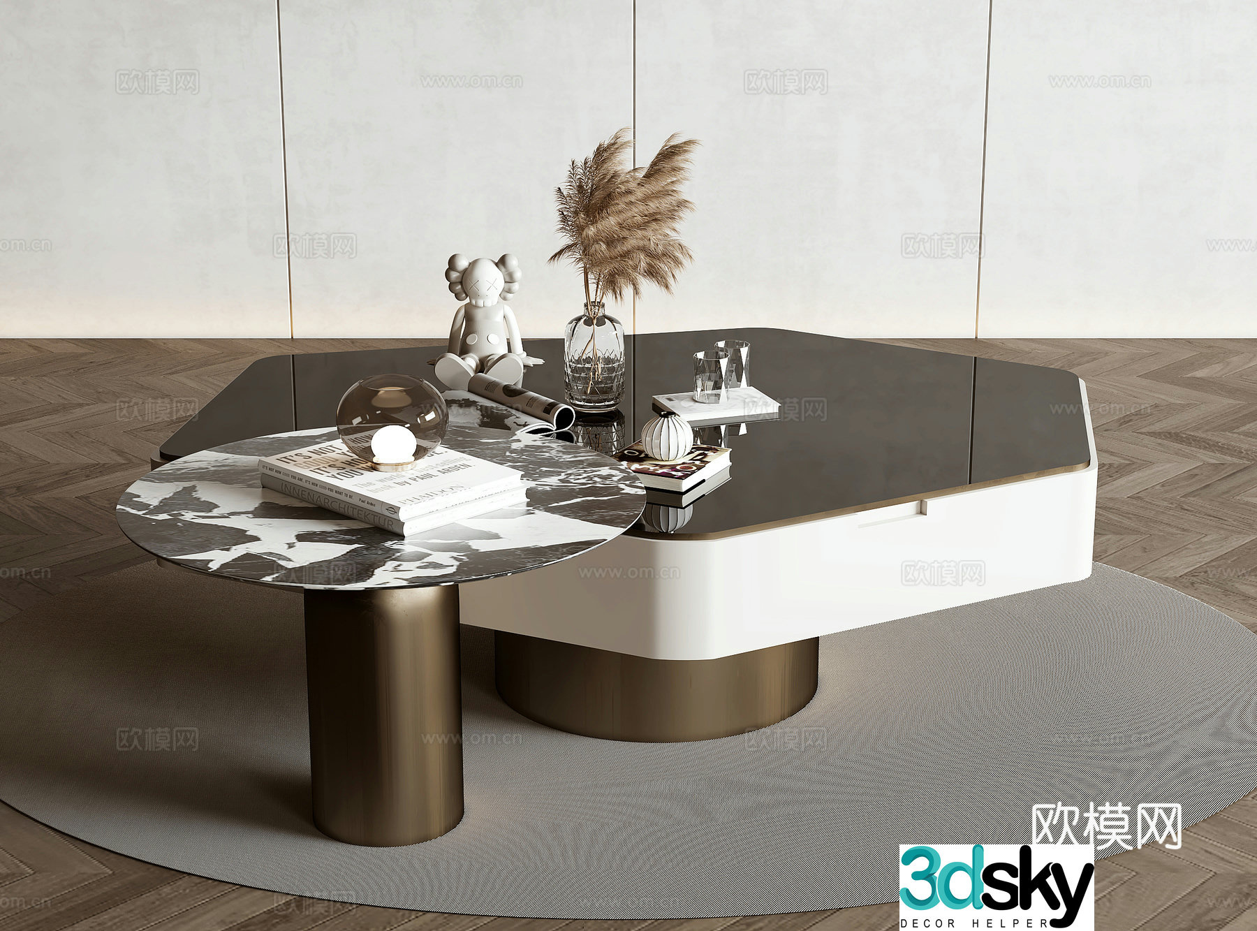 Modern coffee table 3d model