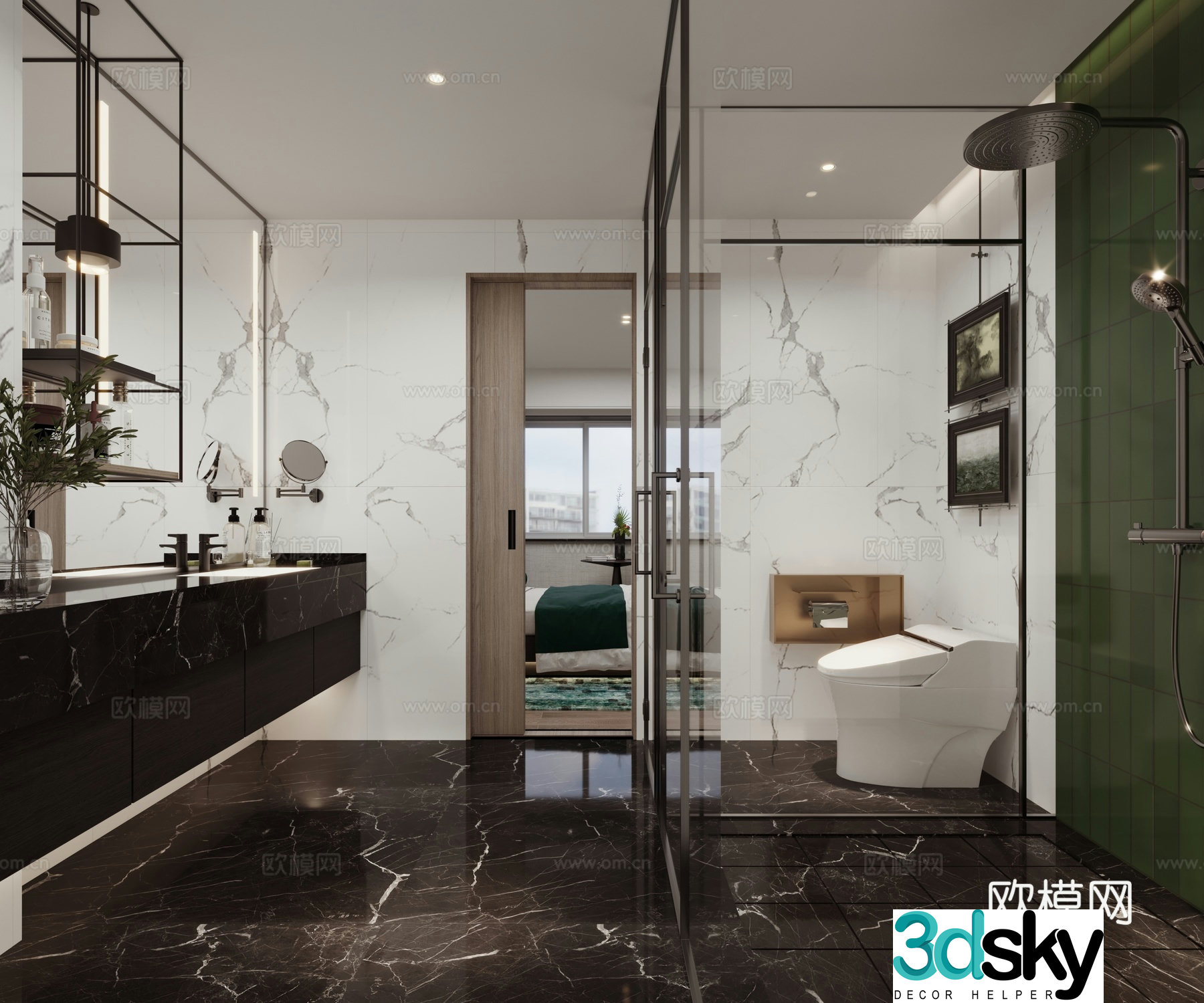 Hotel Room Standard Room Bedroom Bedroom 3D Model