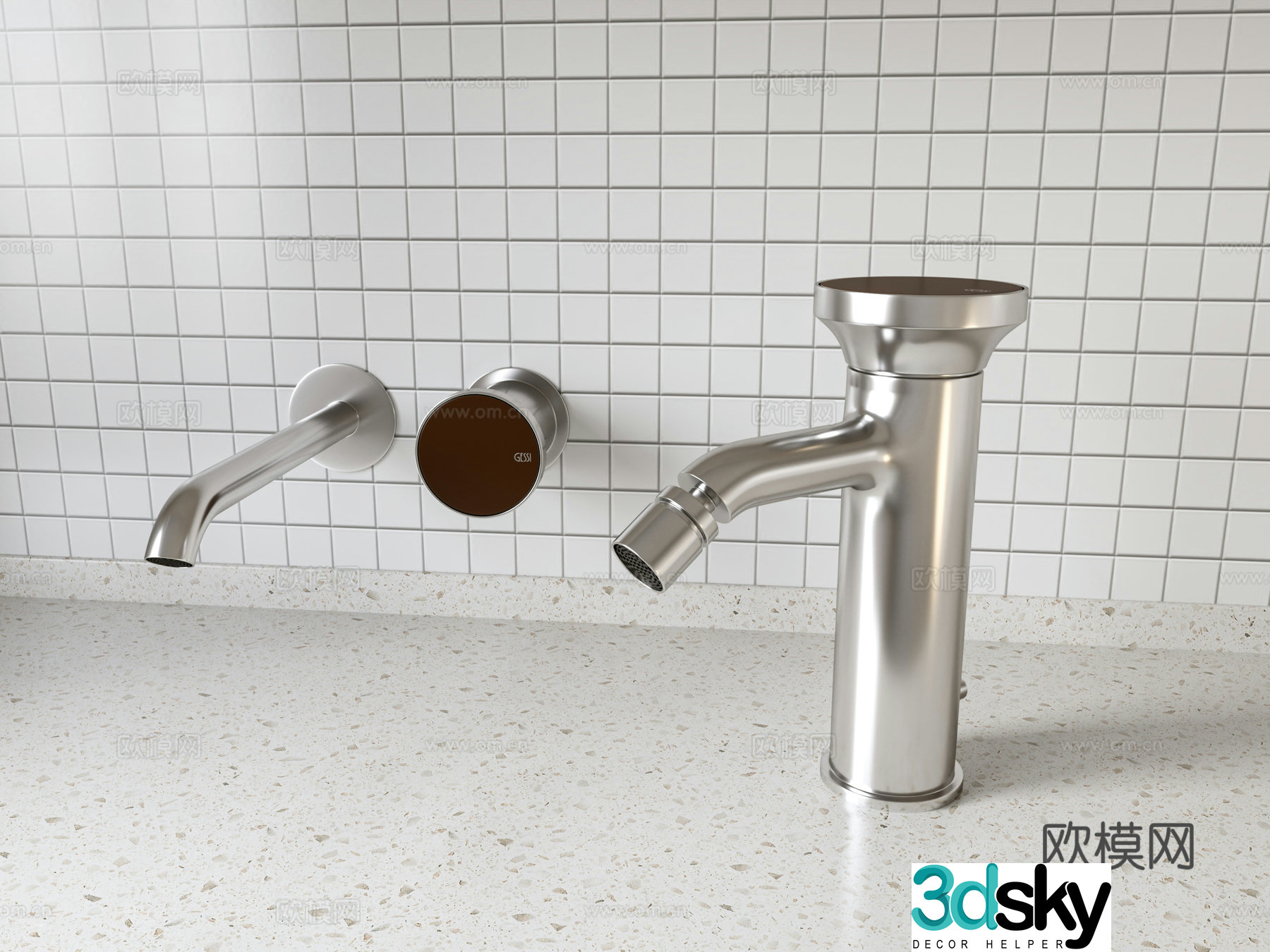 Faucet Faucet Wall-out faucet Kitchen faucet Bathroom faucet Hardware 3D model