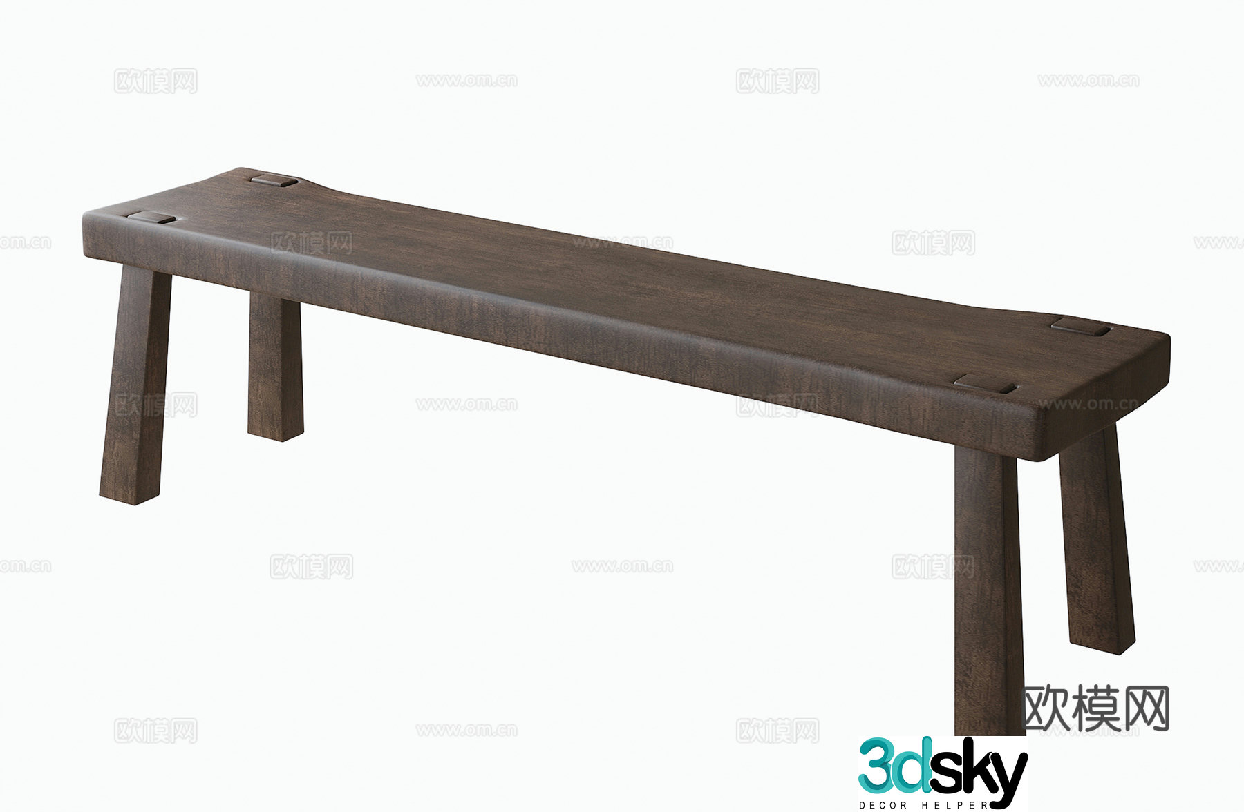 Modern bench stool 3d model