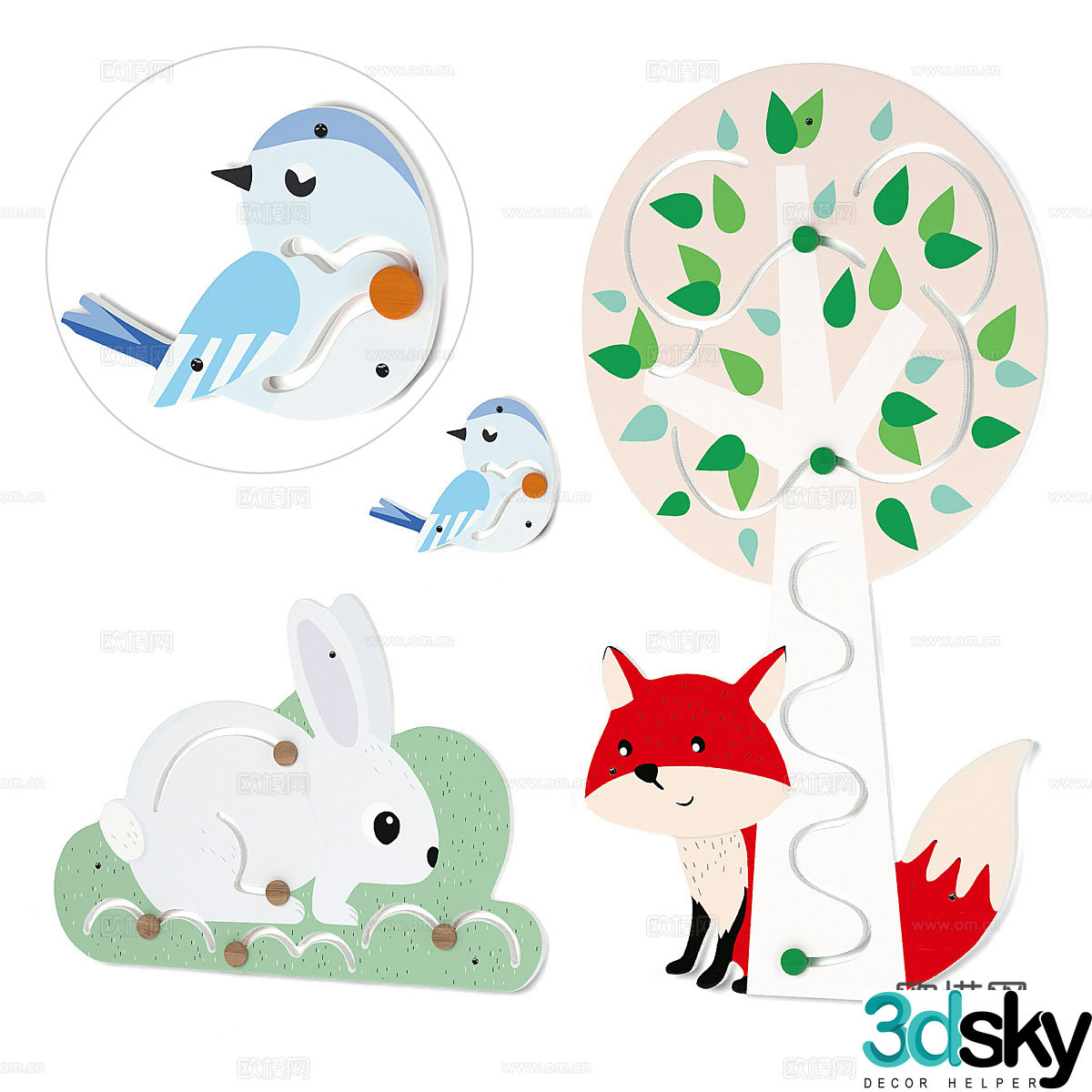 3D wall decoration model