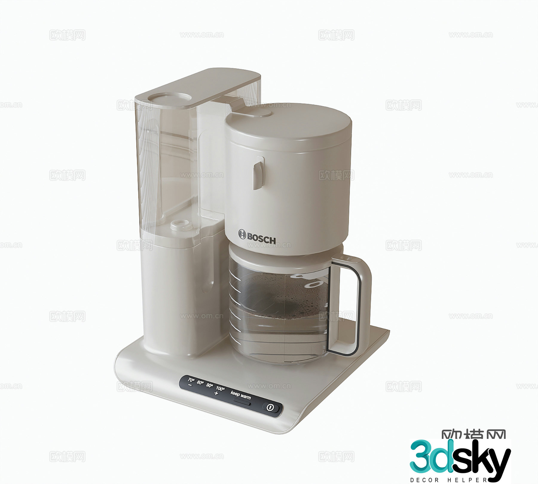 Modern constant temperature kettle electric kettle 3d model