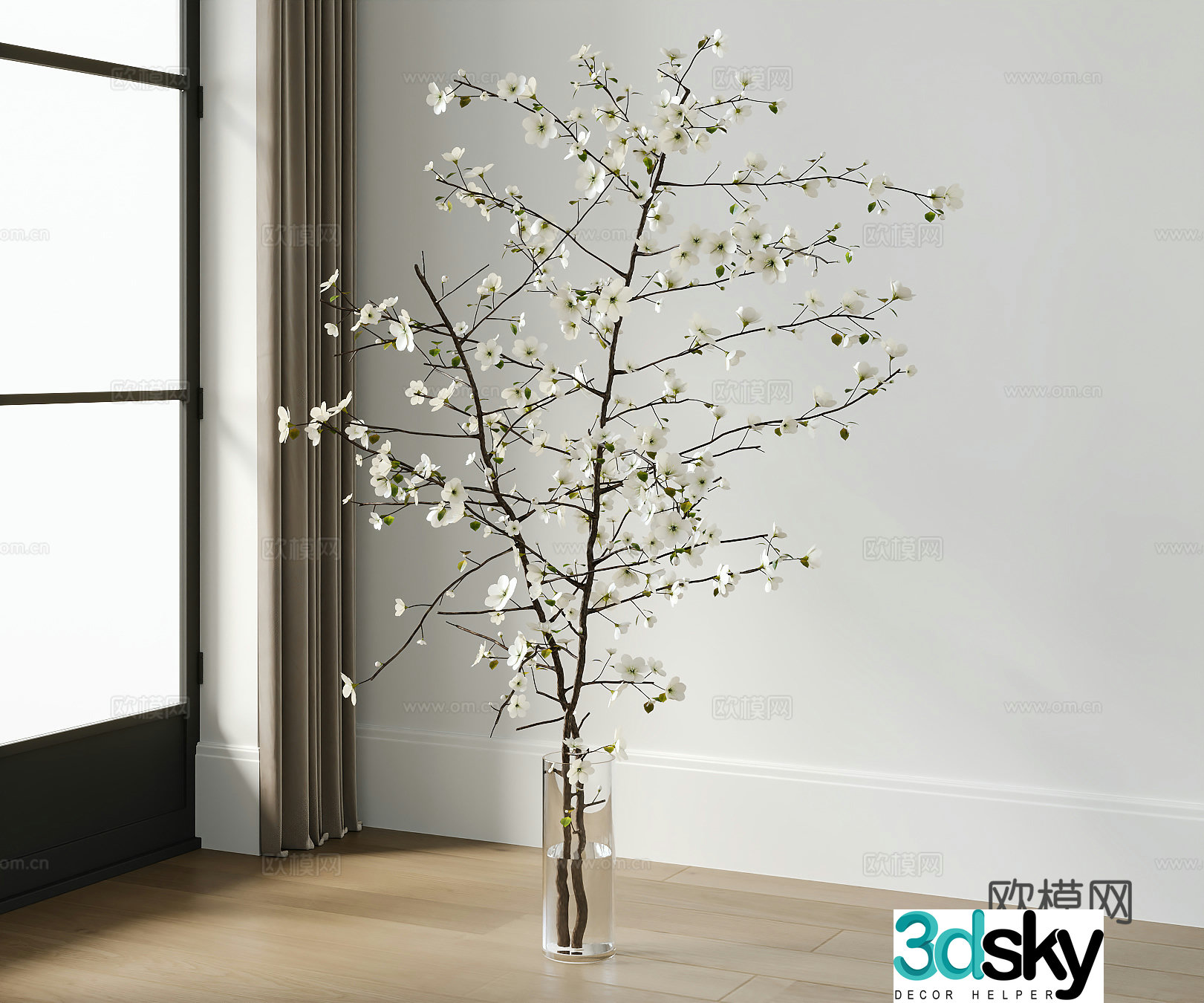 Modern floor-standing vase 3d model