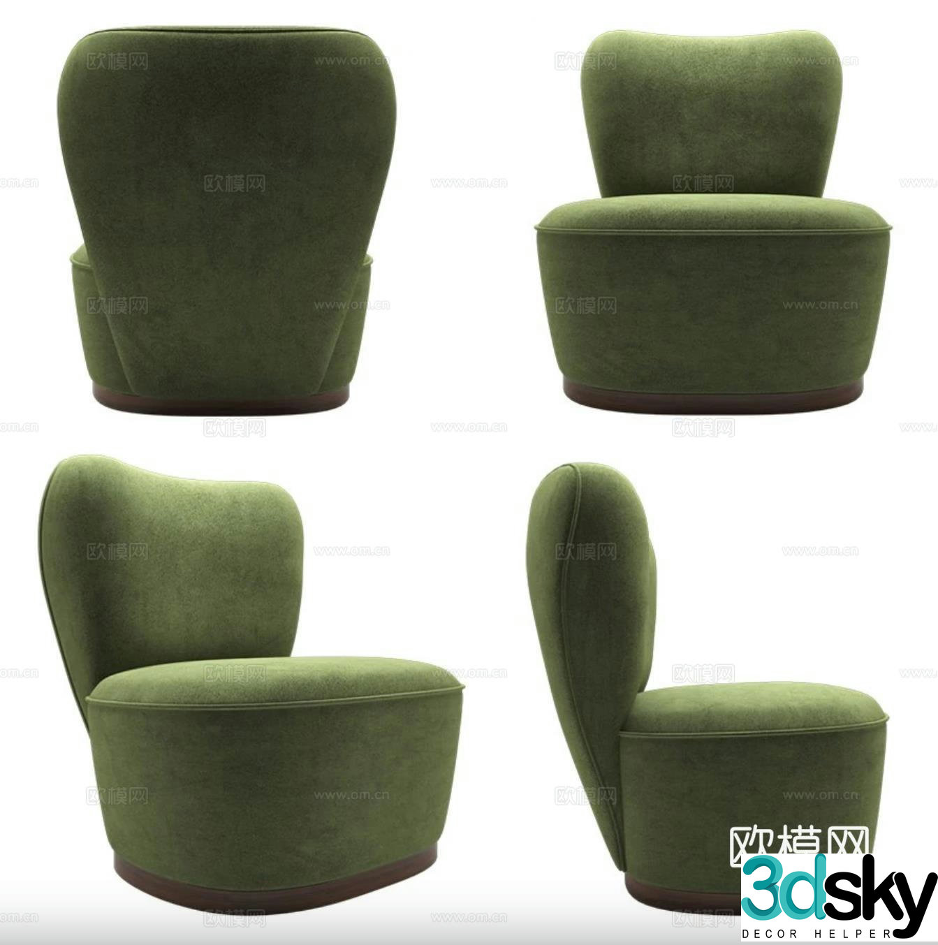 Casual sofa chair 3d model