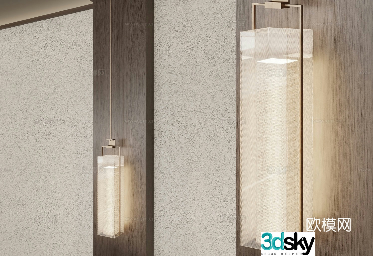 Modern metal decorative wall light 3d model